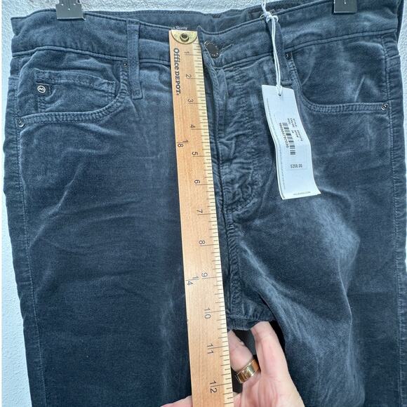 NWT AG Adriano The Farrah Steel Gray High Waist Skinny Velvet Jeans - Picture 14 of 16